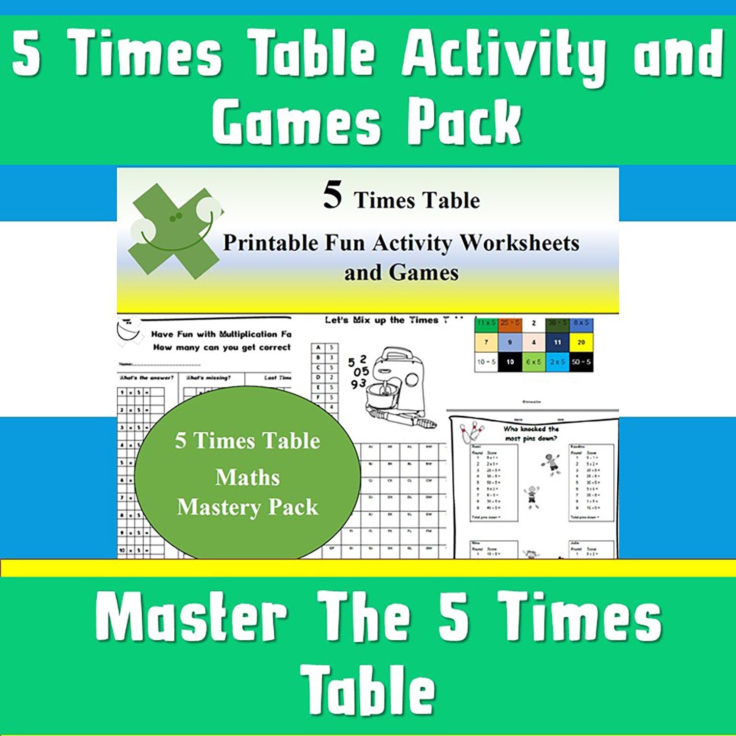 Multiplication Book Activity Pack 5 Times Tables Answers Etsy Uk