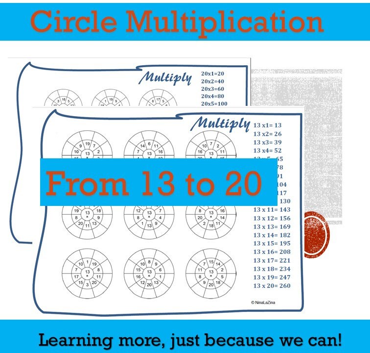 maths worksheets multiplication tables printable circles etsy singapore
