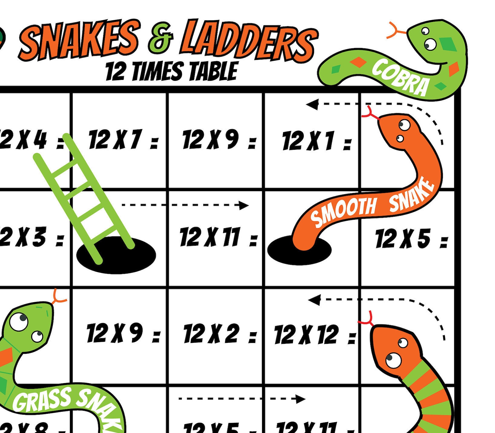 Multiplication Table Board Game Ideas Printable Kids Game Etsy UK