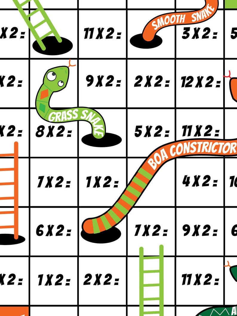 2 Times Table Snakes And Ladders Board Game Teaching Resources Images