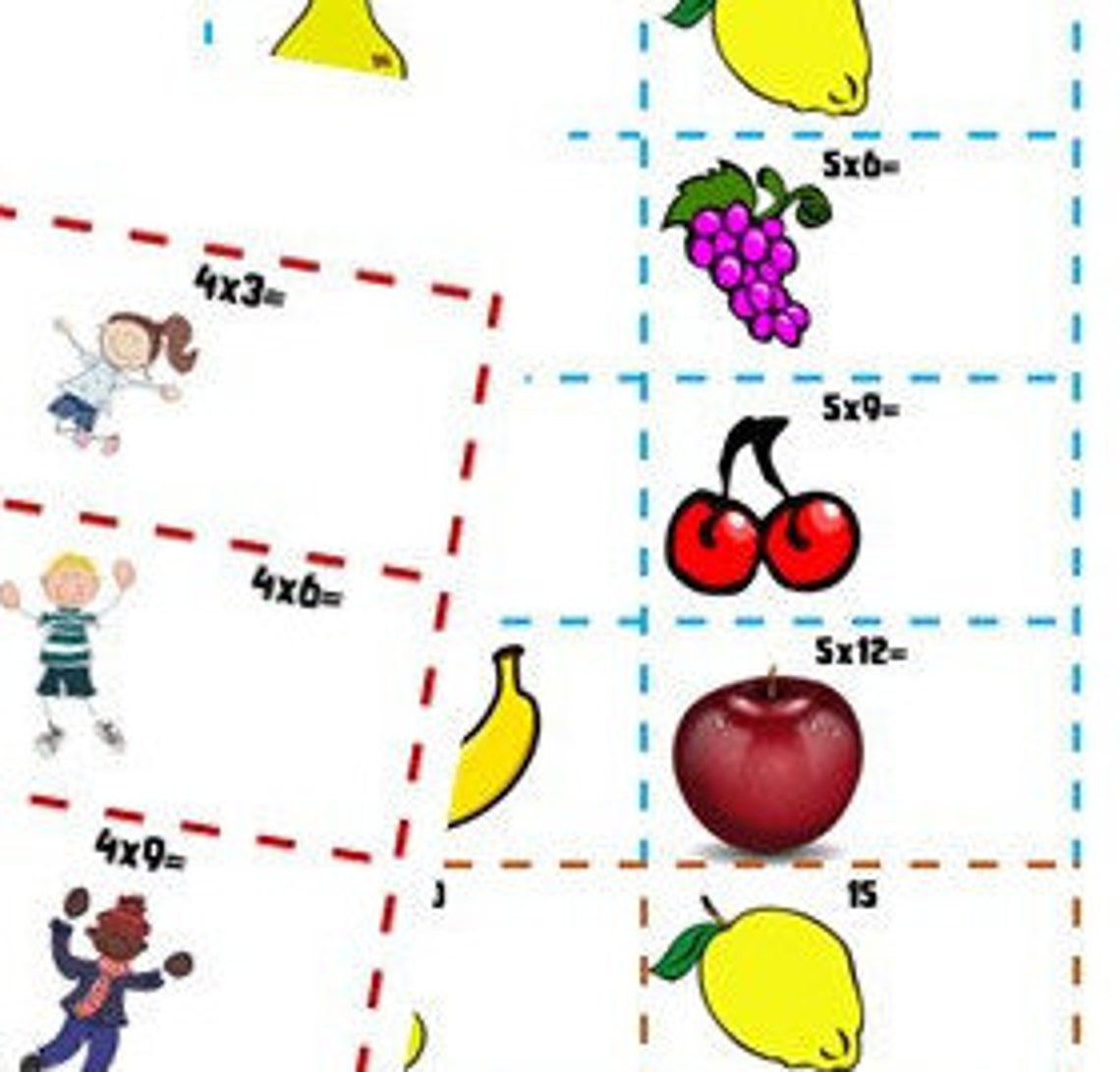 Multiplication Table Snap Memory Game Games Printable/ Autism Etsy