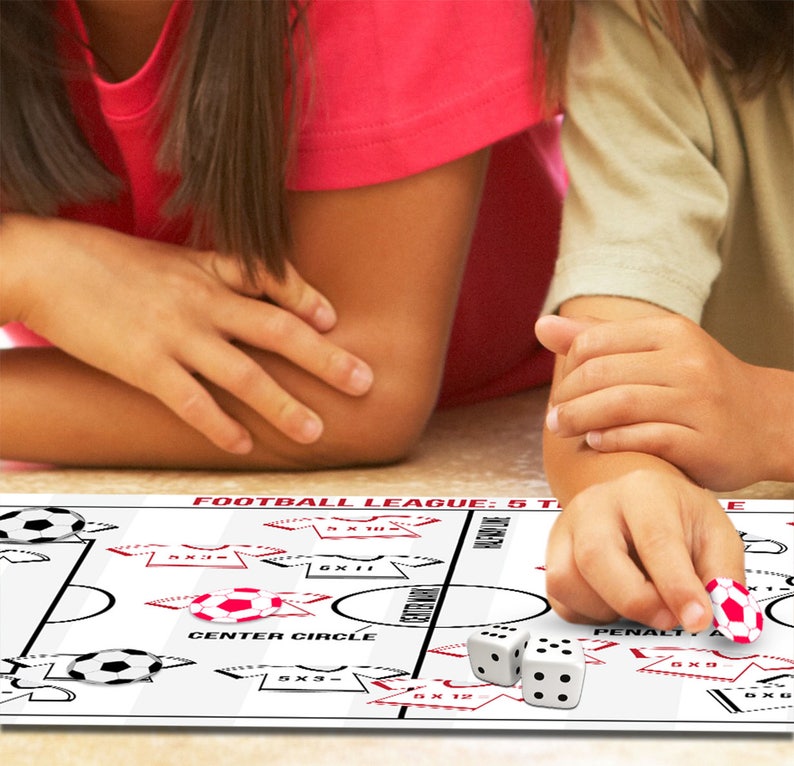 Multiplication Football Board Game Football Maths Games 8 Etsy