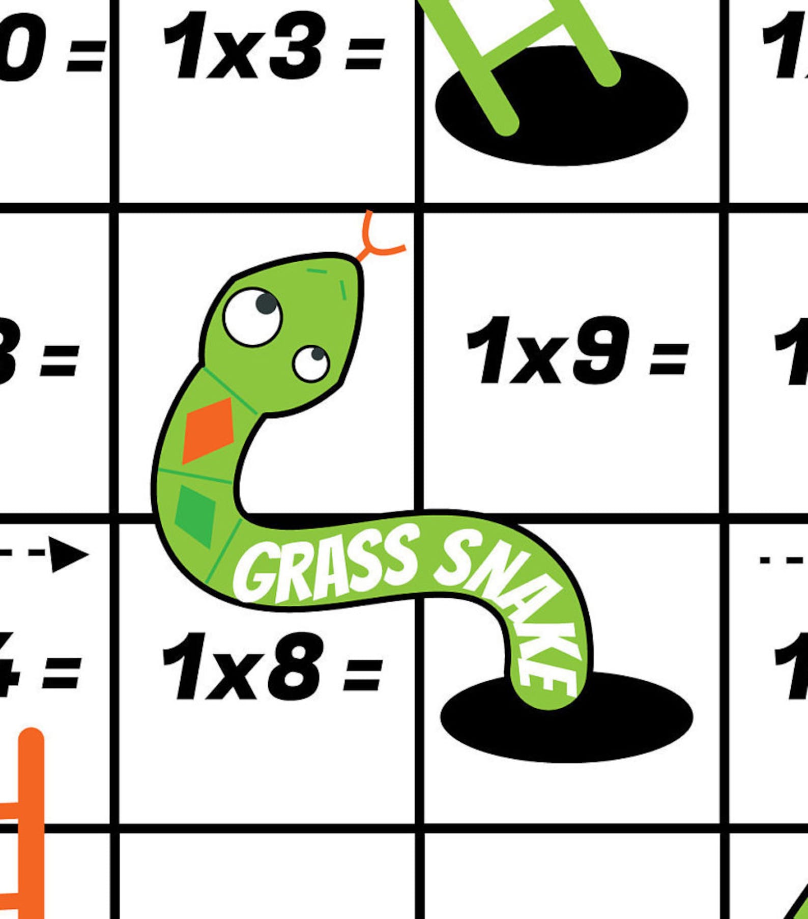 Math Snakes and Ladders Printable Pdf/ Multiplication Games Etsy
