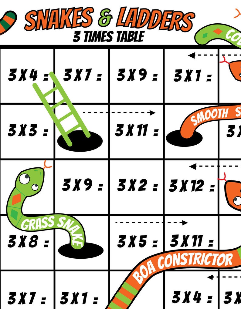 Maths Multiplication Board Game/ Kids to Print /gift Party - Etsy