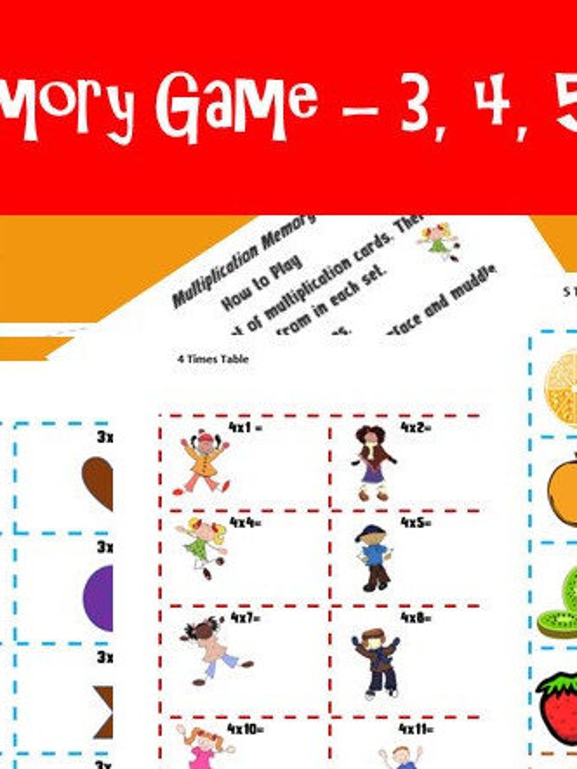 Snap Card Game /Snap Math Memory Games Printable/ Autism Etsy