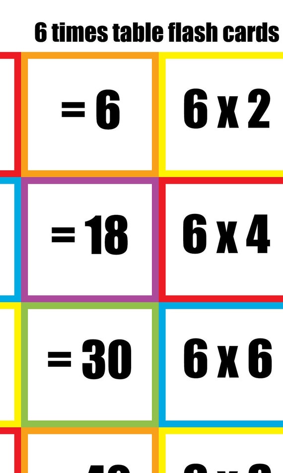 Printable Multiplication flash Playing cards / Double Sided/ Schedule Flash Playing cards Printable/ PDF Math Flash Playing cards Days Desk 6 and moments desk 12 graphic relating to Printable Times Table Flash Cards referred to as Printable Multiplication flash Playing cards / Double Sided/ Agenda Flash Playing cards Printable/ PDF Math Flash Playing cards Moments Desk 6 and situations desk 12