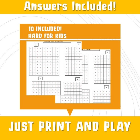 Sudoku Worksheets With Answers Hard Sudoku Puzzles With Answers Printable Sudoku Sheets Printable Sudoku 10 Page A4 Ninalazina - 