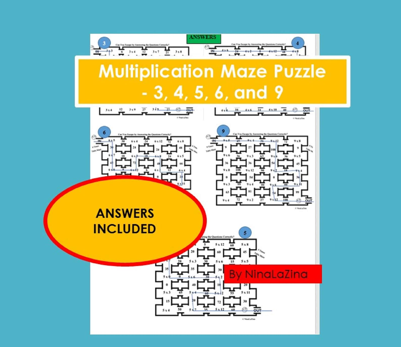 multiplication-maze-pdf-maths-maze-puzzles-for-kids-grade-2-etsy