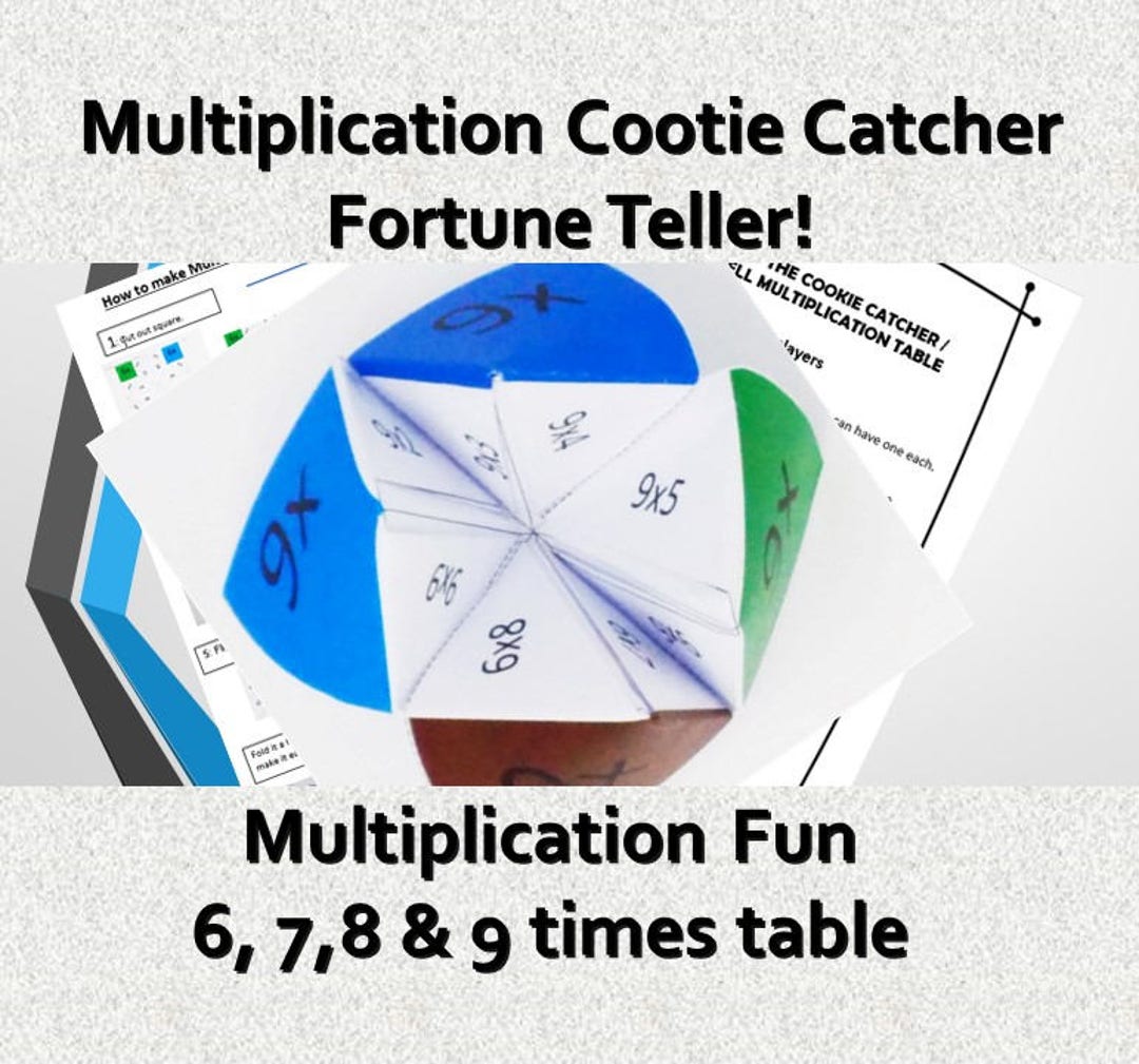 Origami Cootie Catcher Multiplication Tables Games for Kids - Etsy