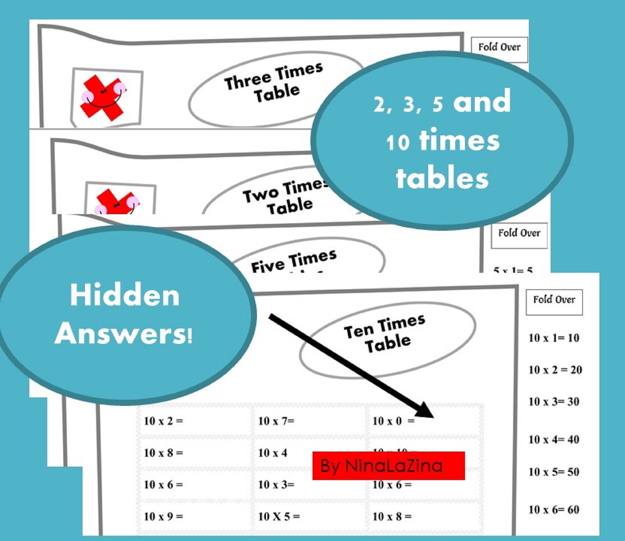 Fun Multiplication Table Activity Sheets Worksheet Kid Times - Etsy UK
