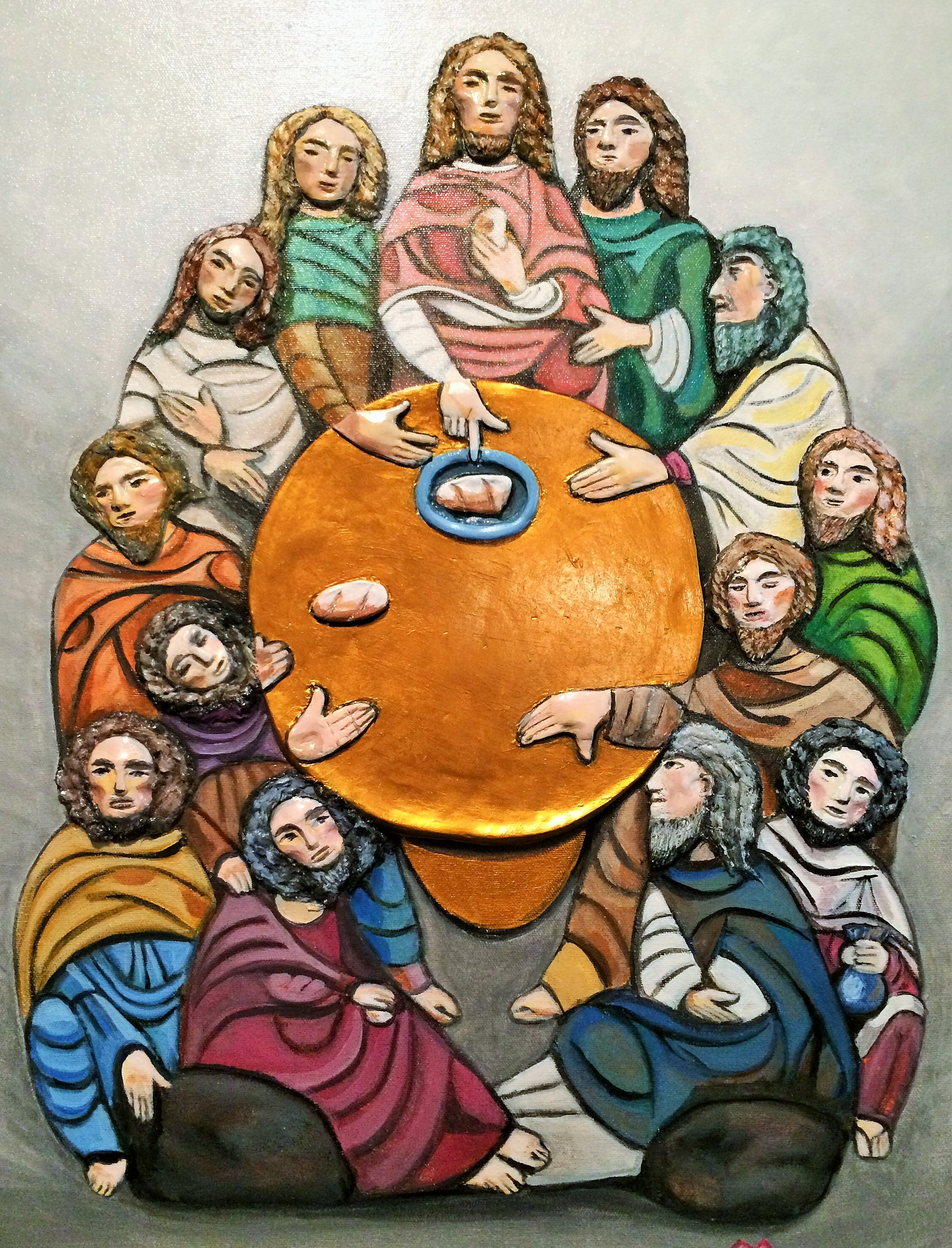 The Last Supper in A Round Table - Etsy