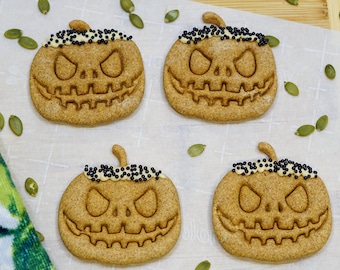 Healthy Halloween Dog Treat- Limited Ingredient Pumpkin Biscuits - Dog Lover Gift