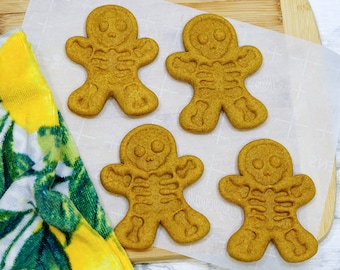 Healthy Halloween Dog Treat- Turmeric Skeleton Biscuits- Dog Lover Gift