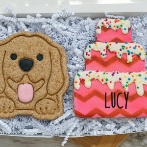 Personalized Dog Birthday Cookie Gift Box: Healthy Dog Treats