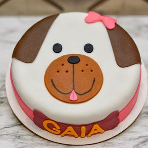 dog face on cake