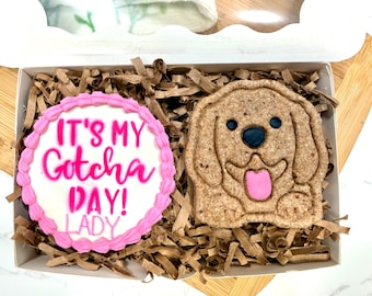 Personalized Dog Adoption Gift Box: Gourmet Treat Cookies