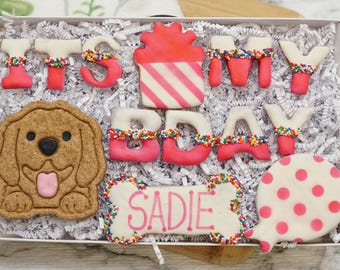 Personalized Dog Birthday Cookie Box: Healthy Barkday Treats