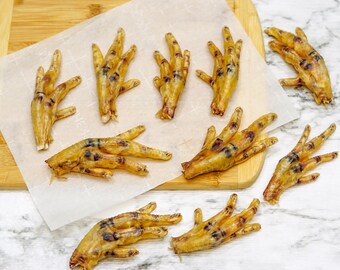 Dehydrated Chicken Feet Dog Treats: Single Ingredient Jerky