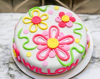 Personalized Dog Birthday Cake Treat - Custom Design for Dog Lovers - 4 or 6” inch Pet Gift