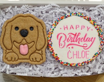 Personalized Dog Treat Birthday Gift Box |  Dog Treat 2 Cookie Gift Box | Healthy treats for dogs