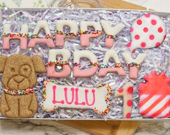 Personalized Dog Treat Birthday Box | Happy Barkday Cookie Gift Box | Healthy treats for dogs