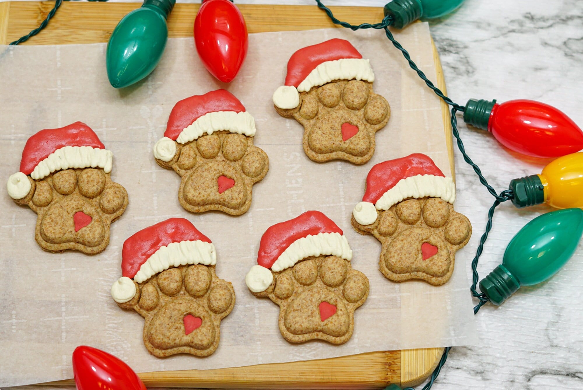 Christmas Dog Treats Healthy Limited Ingredient Paw Print Santa