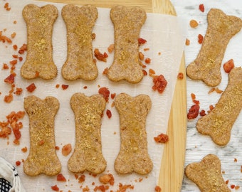 Healthy Dog Treats- “Cheesy” Bacon Bone Biscuits Pet gift for Dog Lovers