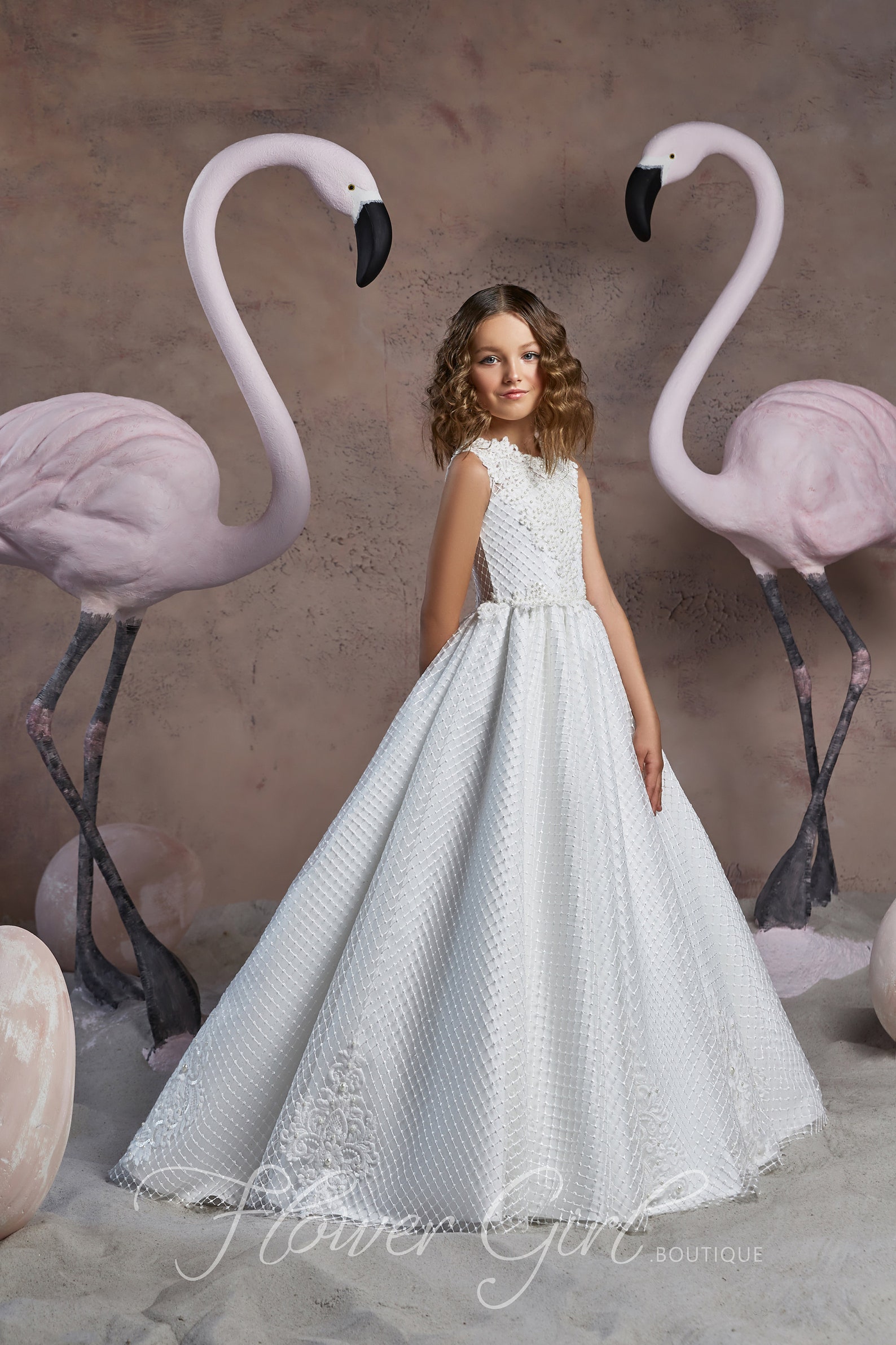 Mesh Flower Girl Dress White Flower Girl Dress Girls Easter Etsy