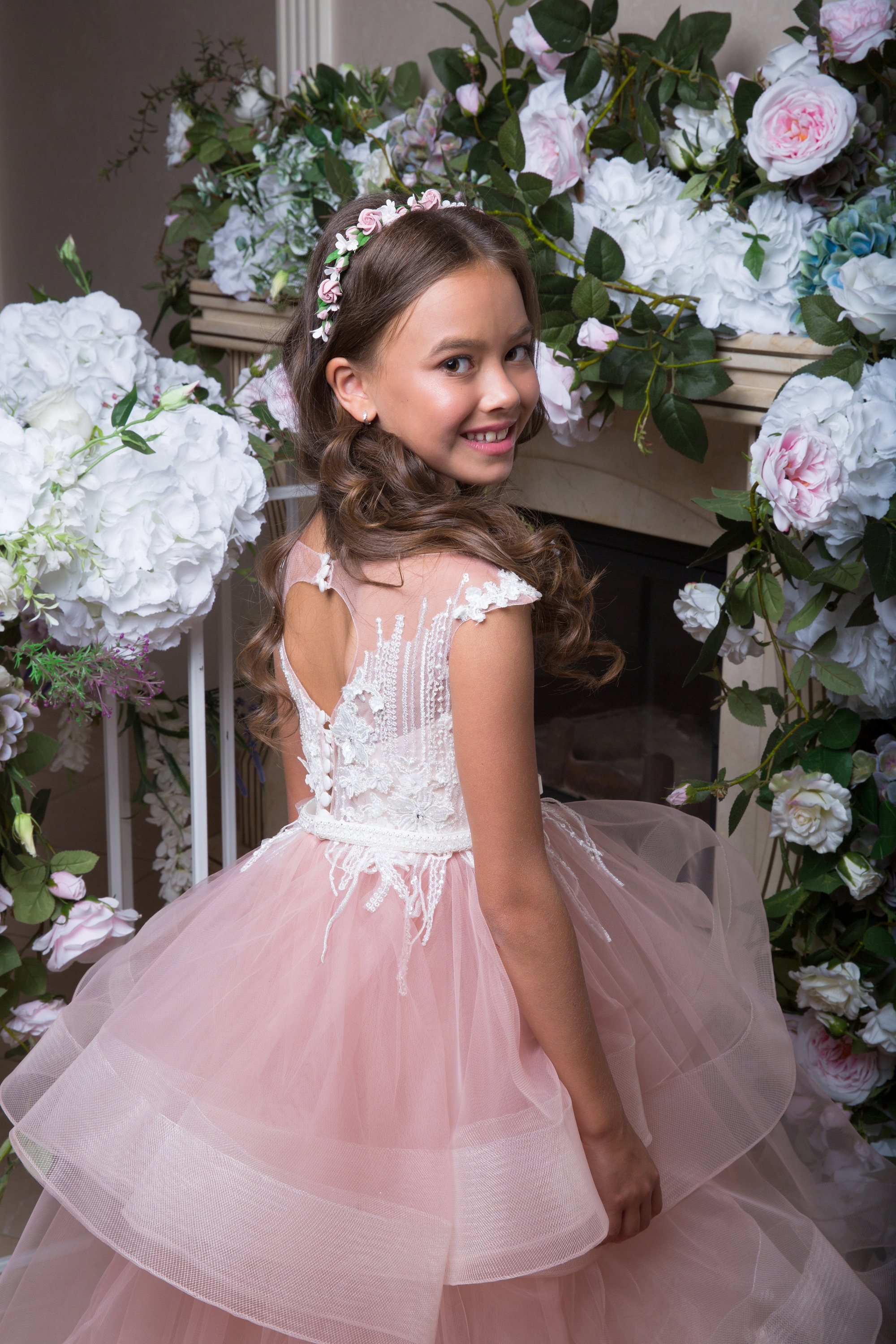 Blush Tutu Flower Girl Dress Cappuccino Petticoat Wedding Etsy