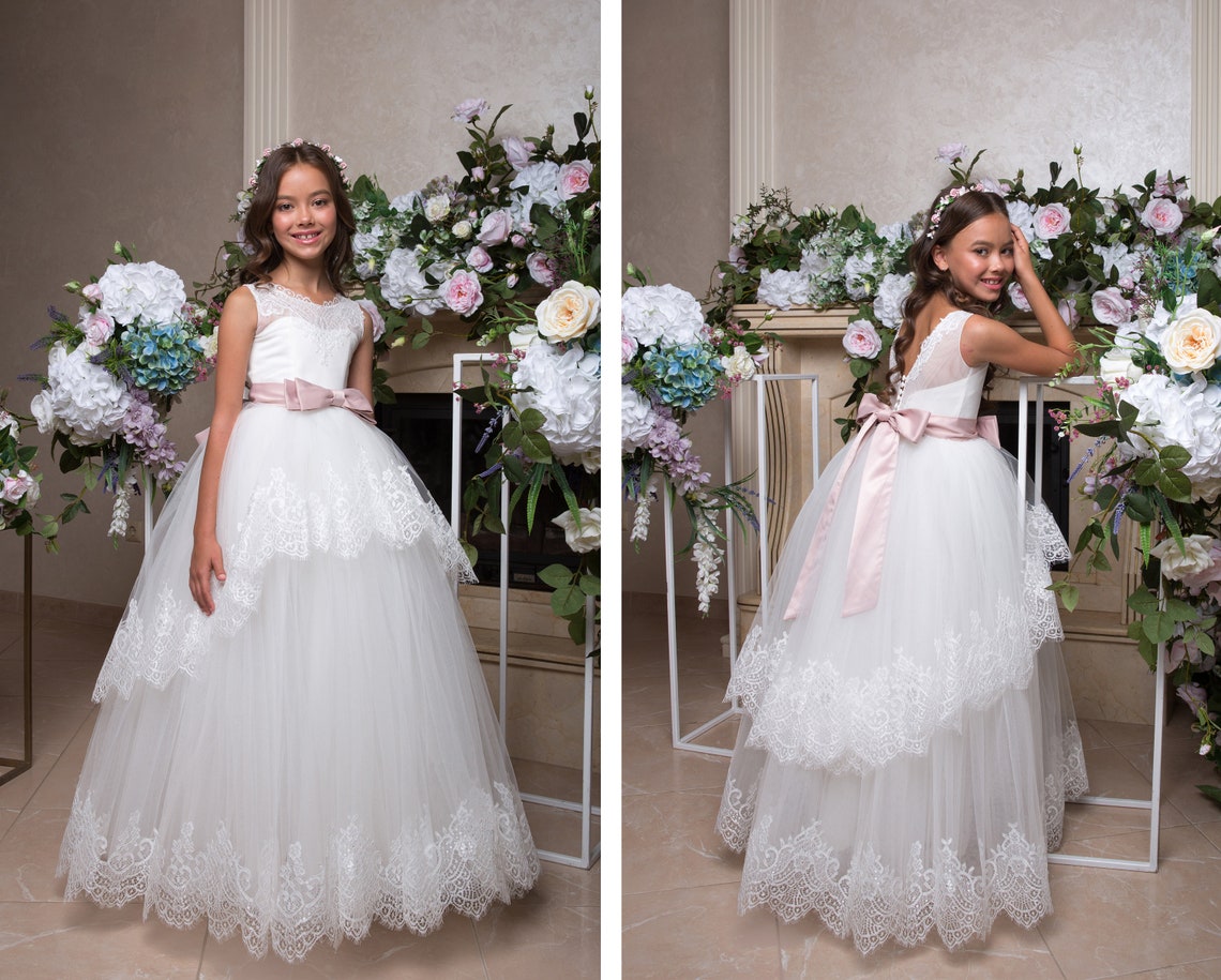 Flower Girl White Dress