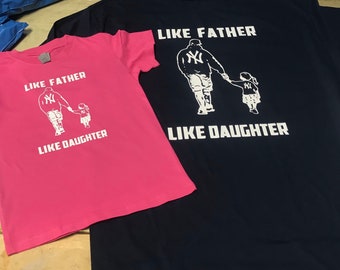 father daughter yankee shirt