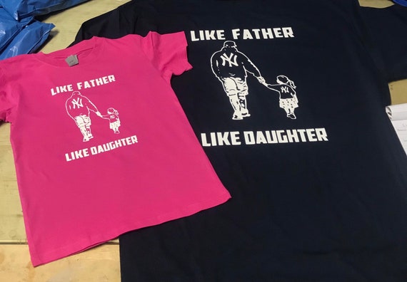 father daughter yankee shirt