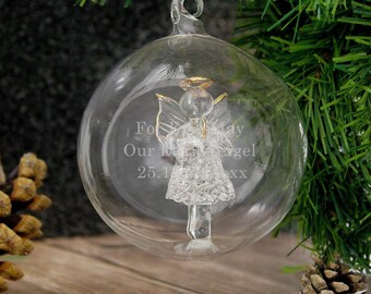 angel baby christmas bauble