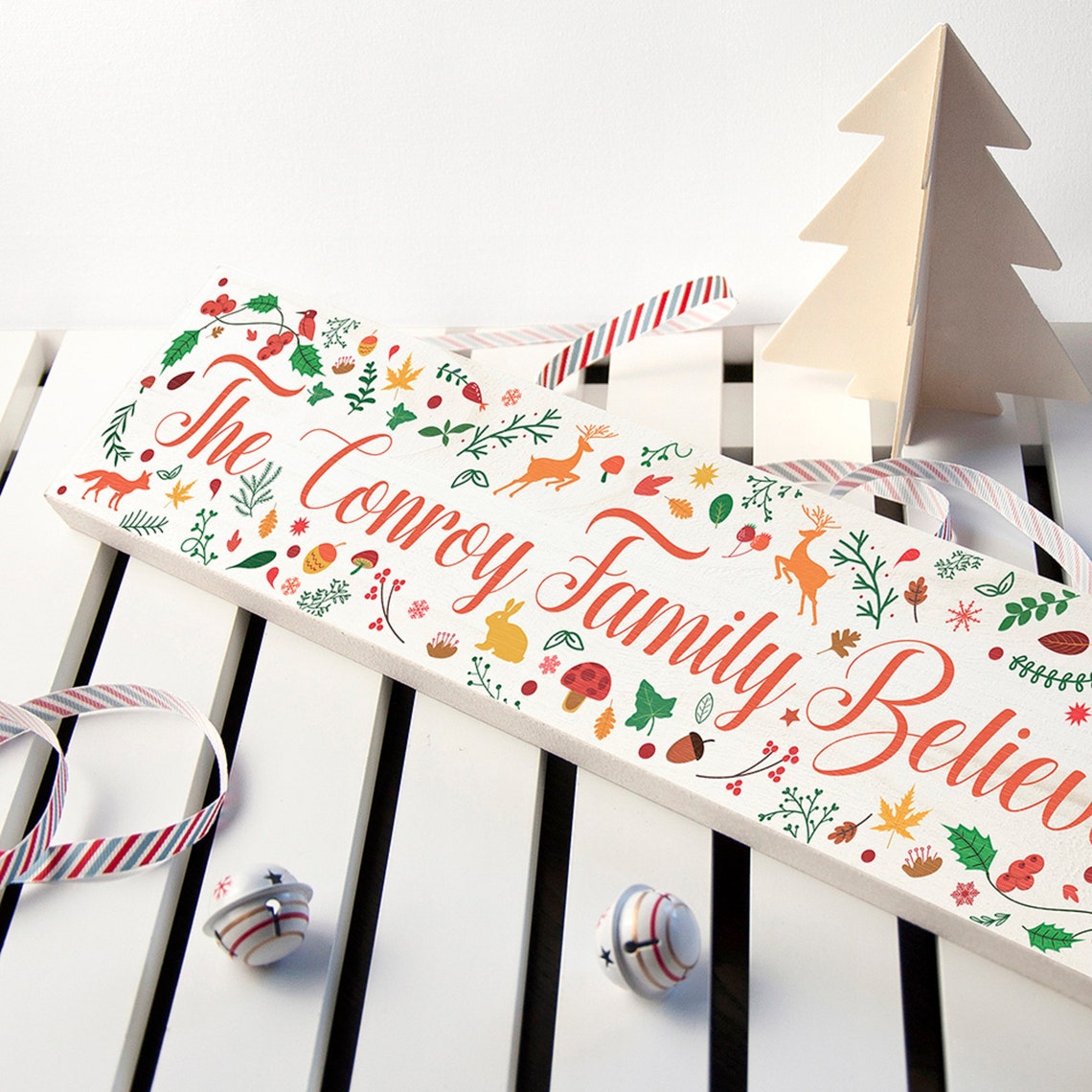 Personalised Family Christmas Plaque Etsy