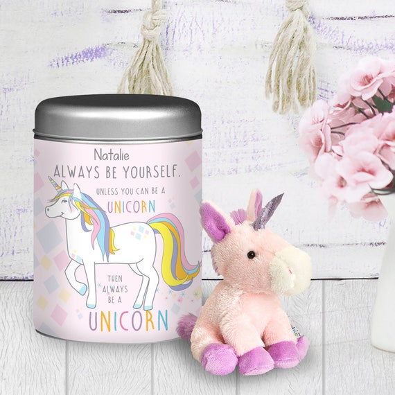 personalised teddy in a tin