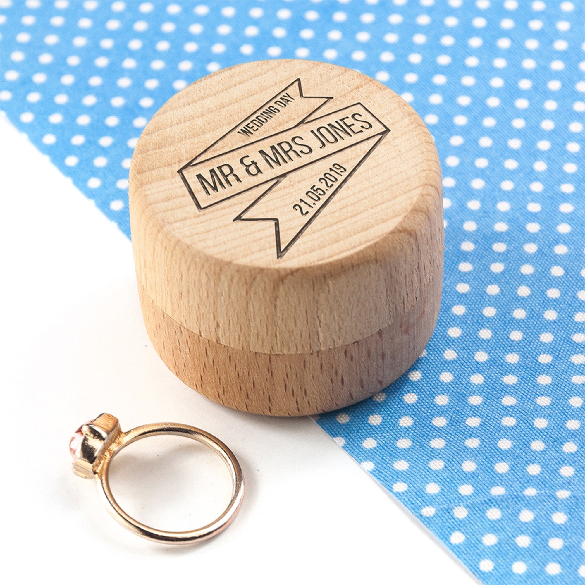 Personalised Couple's Wedding Ring Box Engraved ring box Etsy