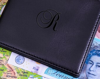 Mens Script Initial Personalised Wallet