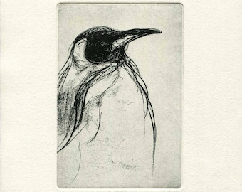 King Penguin - Etching Print