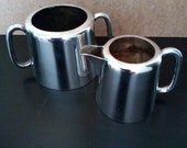 Pair of J Stokes Sheffield EPNS Milk jug and double handled sugar bowl