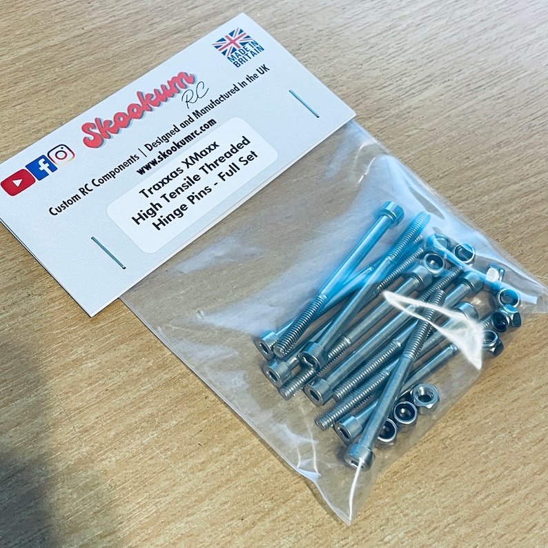 Traxxas Xmaxx X Maxx High Tensile Threaded Hinge Pin Set Replaces
