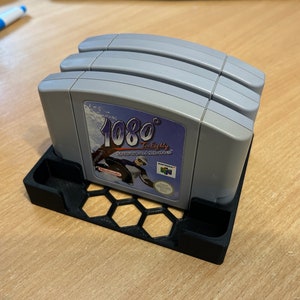 Nintendo 64 N64 ゲームカートリッジスタンドホルダーカートオーガナイザーラック - サイズをお選びください