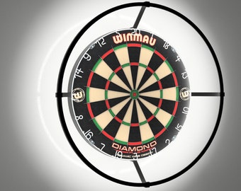 Dartboard Ring Light LED Mount Darts Lighting - Sturdy ABS - No LED's included! - 360 degree led strip light mount