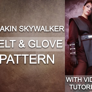 Anakin Skywalker Inspired Belt and Glove Pattern | Jedi Template | Blueprint | Cosplay