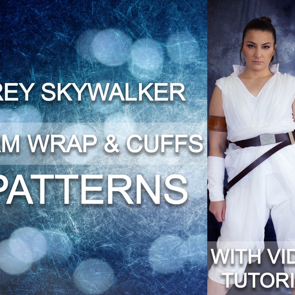 Rey Skywalker Inspired Arm Wraps and Cuffs Pattern | Template | Blueprint | Cosplay