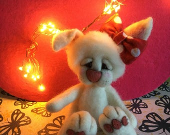 Needle felted rabbit