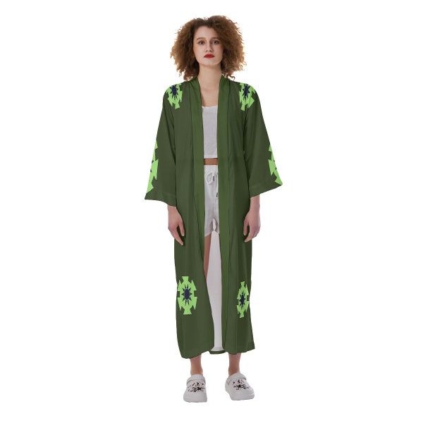 Zoro/Wano Inspired Satin Kimono Long Robe