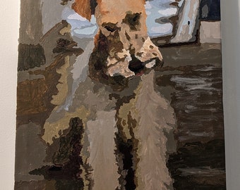 Painting painting modern design Fox Terrier