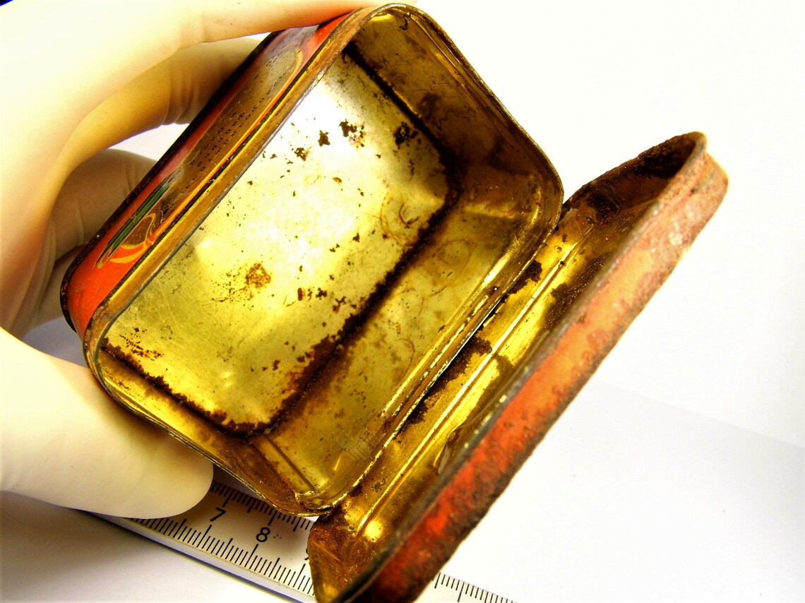 Old vintage retro metal box 3.3 x 2.4 x 2.0 inches USSR CCCP Etsy