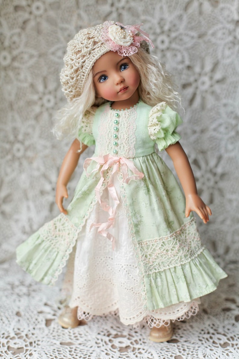 Dress for Little Darling/Outfit for doll/Dress with lace | Etsy