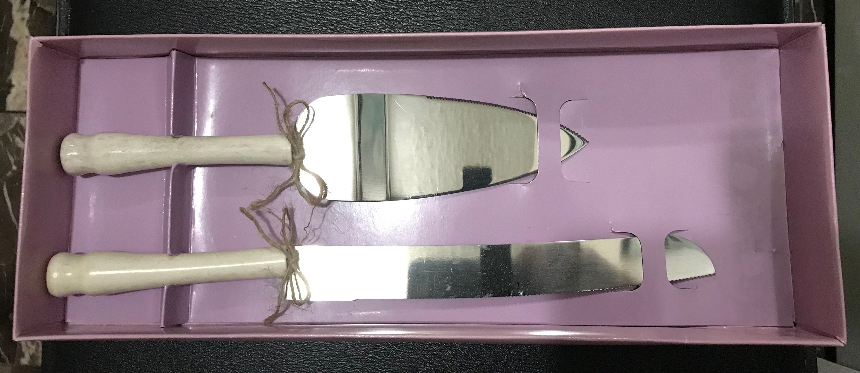 Handgefertigte Elch Geweih Kuchen Messer und Server-Set ...